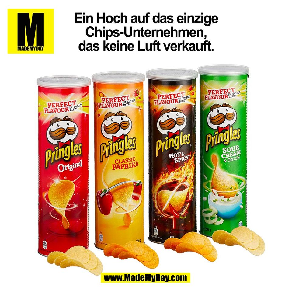 Ein Hoch auf das einzige<br />
Chips-Unternehmen,<br />
das keine Luft verkauft.<br />
(BILD)
