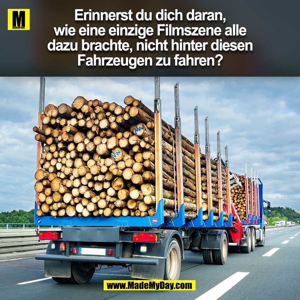 Erinnerst du dich daran,<br />
wie eine einzige Filmszene alle<br />
dazu brachte, nicht hinter diesen<br />
Fahrzeugen zu fahren?<br />
(BILD)