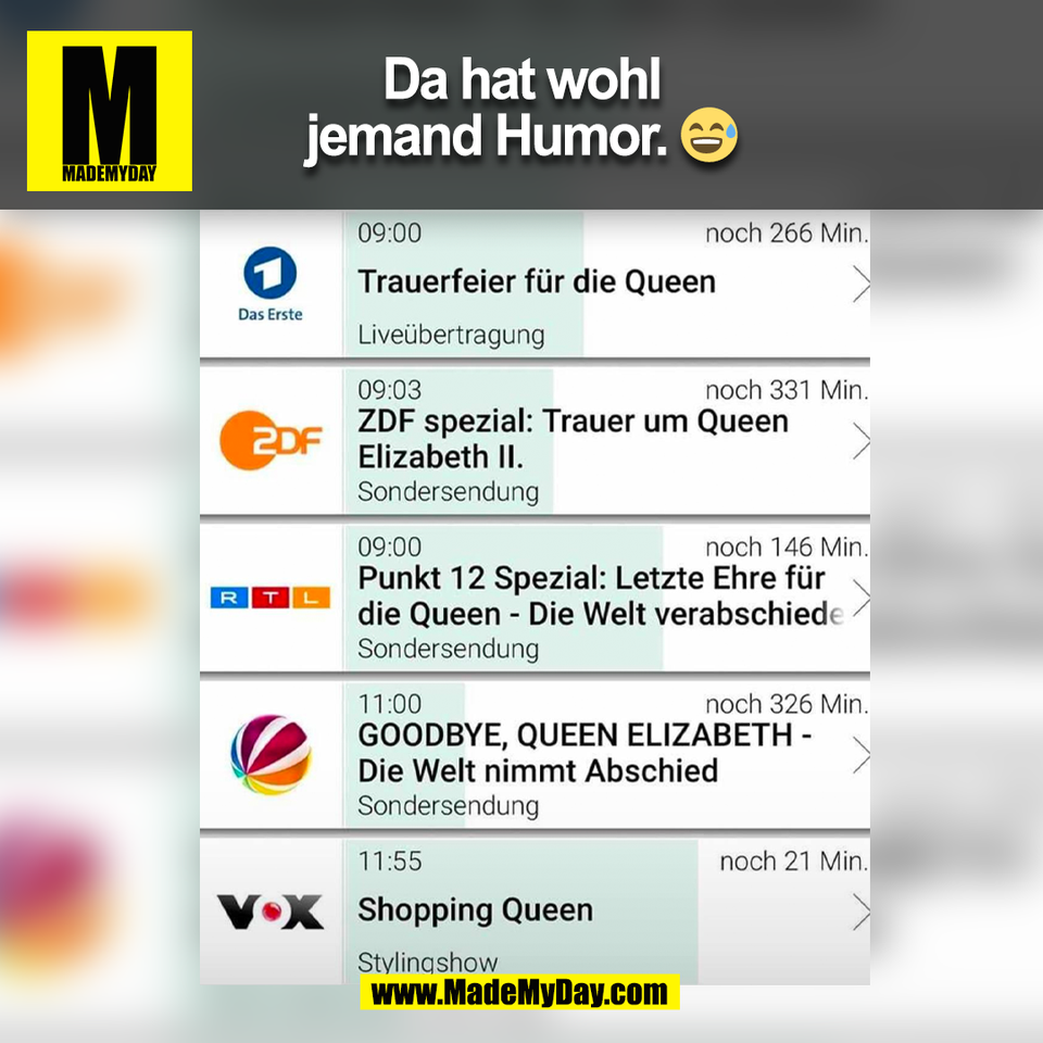 Da hat wohl<br />
jemand Humor. 😅<br />
(BILD)