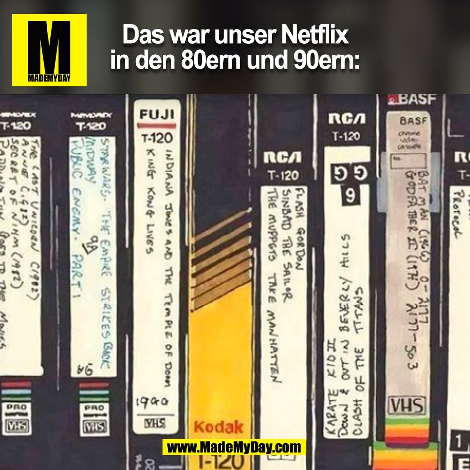 Das war unser Netflix<br />
in den 80ern und 90ern:<br />
(BILD)