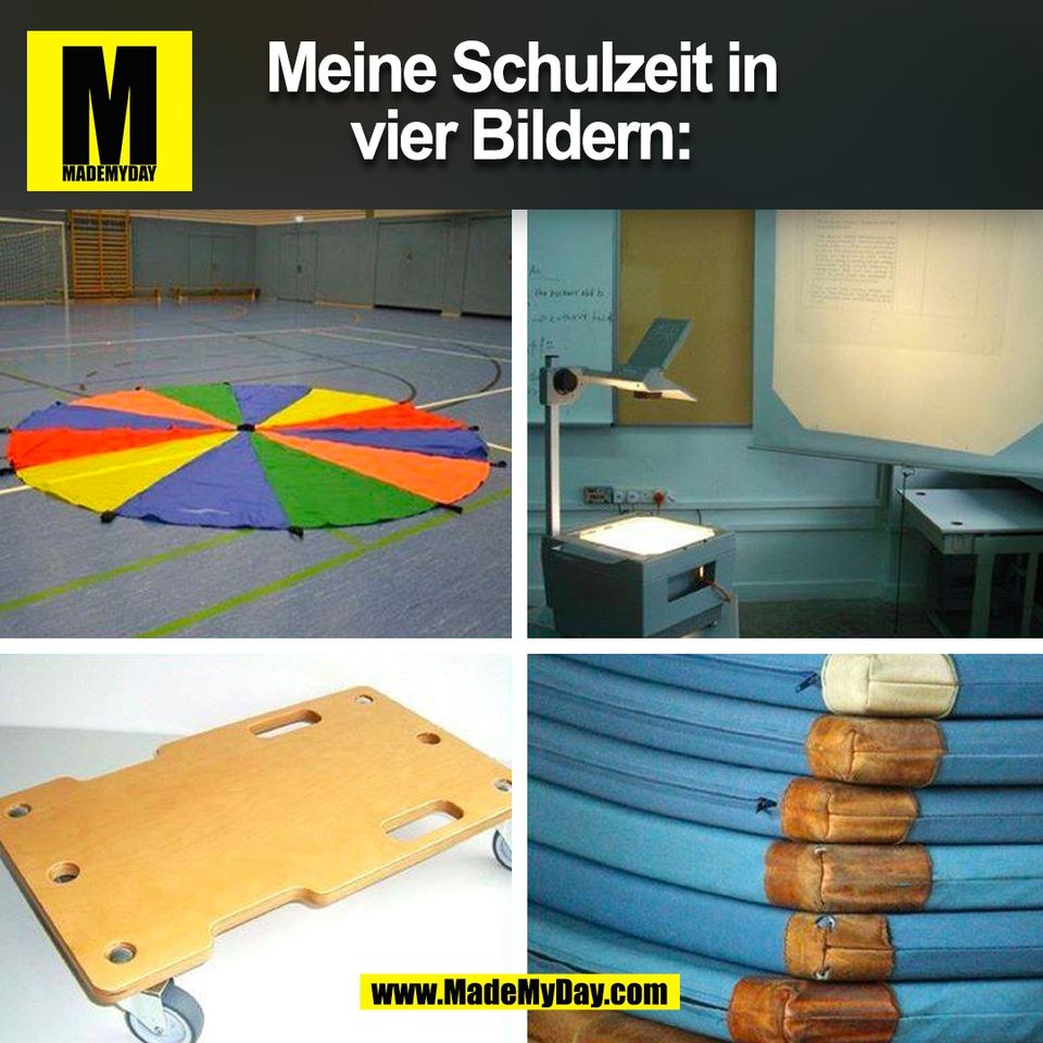 Meine Schulzeit in<br />
vier Bildern:<br />
(BILD)