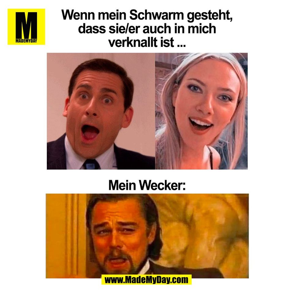 Wenn mein Schwarm gesteht,<br />
dass sie/er auch in mich<br />
verknallt ist ...<br />
Mein Wecker:<br />
(BILD)