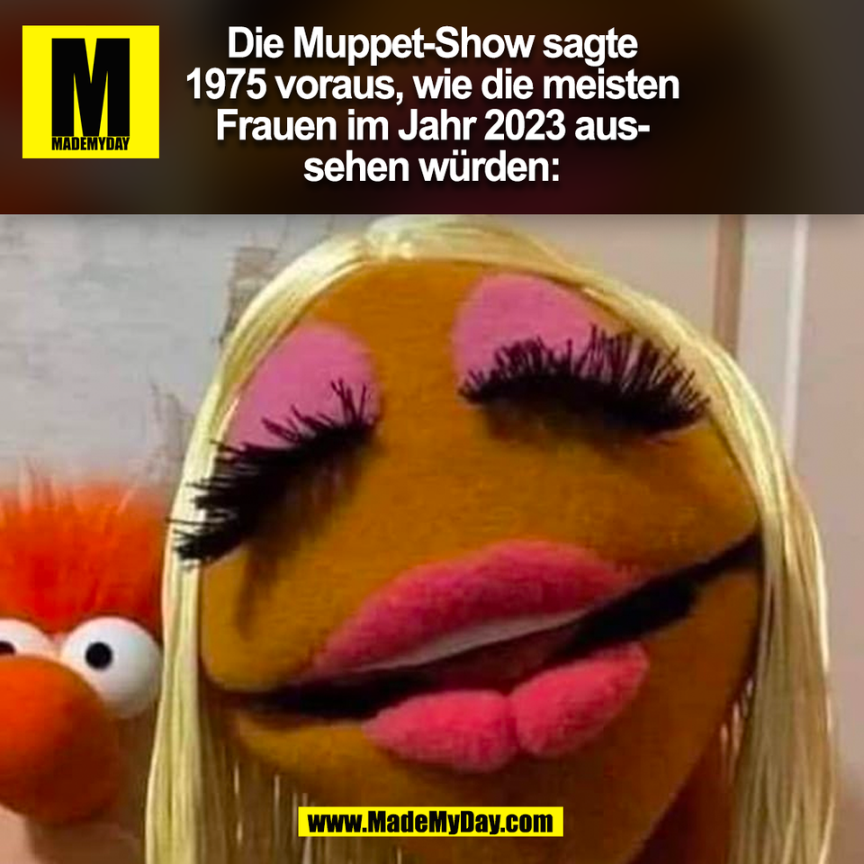 Die Muppet-Show sagte<br />
1975 voraus, wie die meisten<br />
Frauen im Jahr 2023 aus-<br />
sehen würden:<br />
(BILD)
