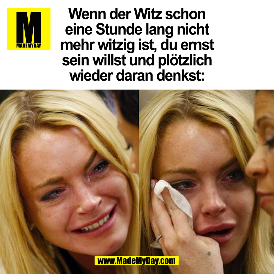 Wenn der Witz schon<br />
eine Stunde lang nicht<br />
mehr witzig ist, du ernst<br />
sein willst und plötzlich<br />
wieder daran denkst:<br />
(BILD)