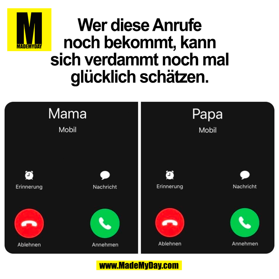 Wer diese Anrufe<br />
noch bekommt, kann<br />
sich verdammt noch mal<br />
glücklich schätzen.<br />
(BILD)