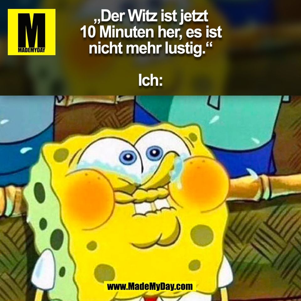 „Der Witz ist jetzt<br />
10 Minuten her, es ist<br />
 nicht mehr lustig.“ <br />
<br />
Ich:<br />
(BILD)