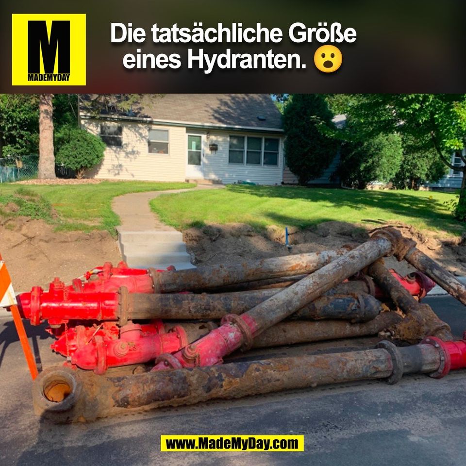 Die tatsächliche Größe eines Hydranten. 😮 (BILD)