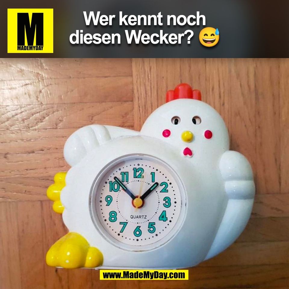 Wer kennt noch<br />
diesen Wecker? 😅<br />
(BILD)