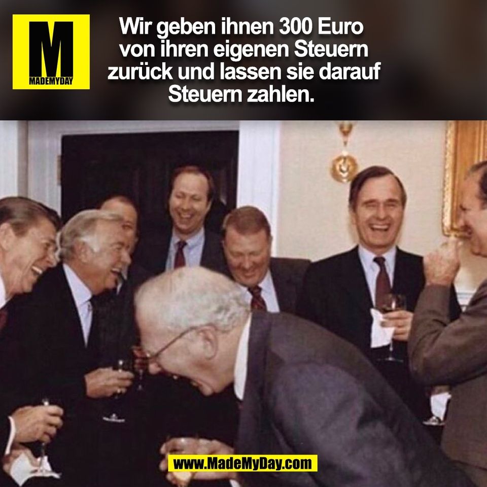 Wir geben ihnen 300 Euro <br />
von ihren eigenen Steuern<br />
zurück und lassen sie darauf<br />
Steuern zahlen. <br />
(BILD)