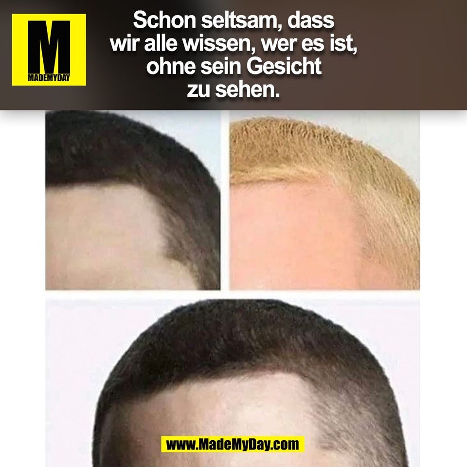 Schon seltsam, dass<br />
wir alle wissen, wer es ist,<br />
ohne sein Gesicht<br />
zu sehen.<br />
(BILD)