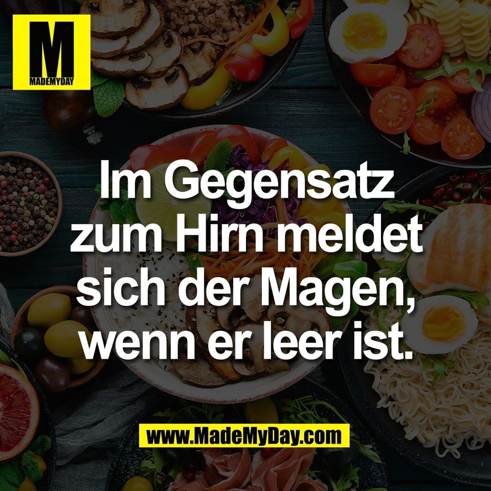 Im Gegensatz<br />
zum Hirn meldet<br />
sich der Magen,<br />
wenn er leer ist.