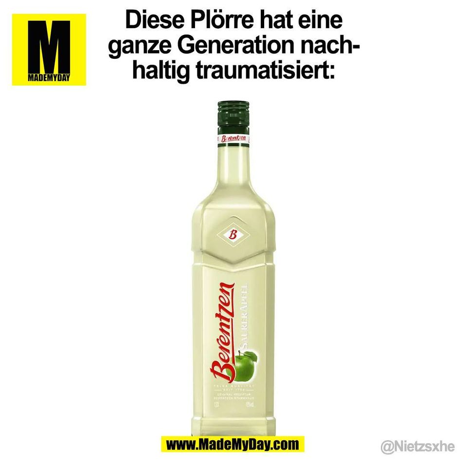 Diese Plörre hat eine<br />
ganze Generation nach-<br />
haltig traumatisiert:<br />
@Nietzsxhe<br />
(BILD)