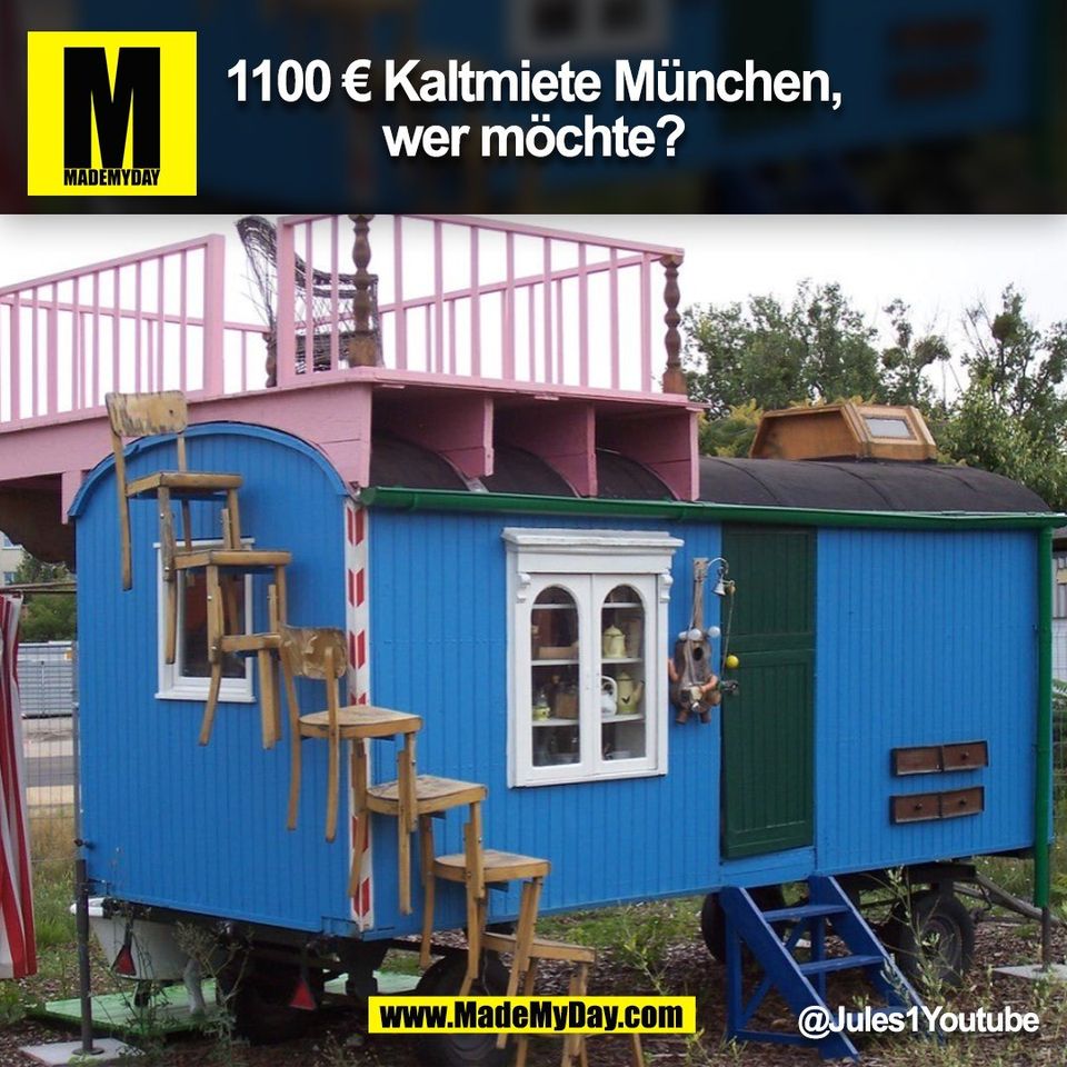 1100 € Kaltmiete München,<br />
wer möchte?<br />
@Jules1Youtube<br />
(BILD)