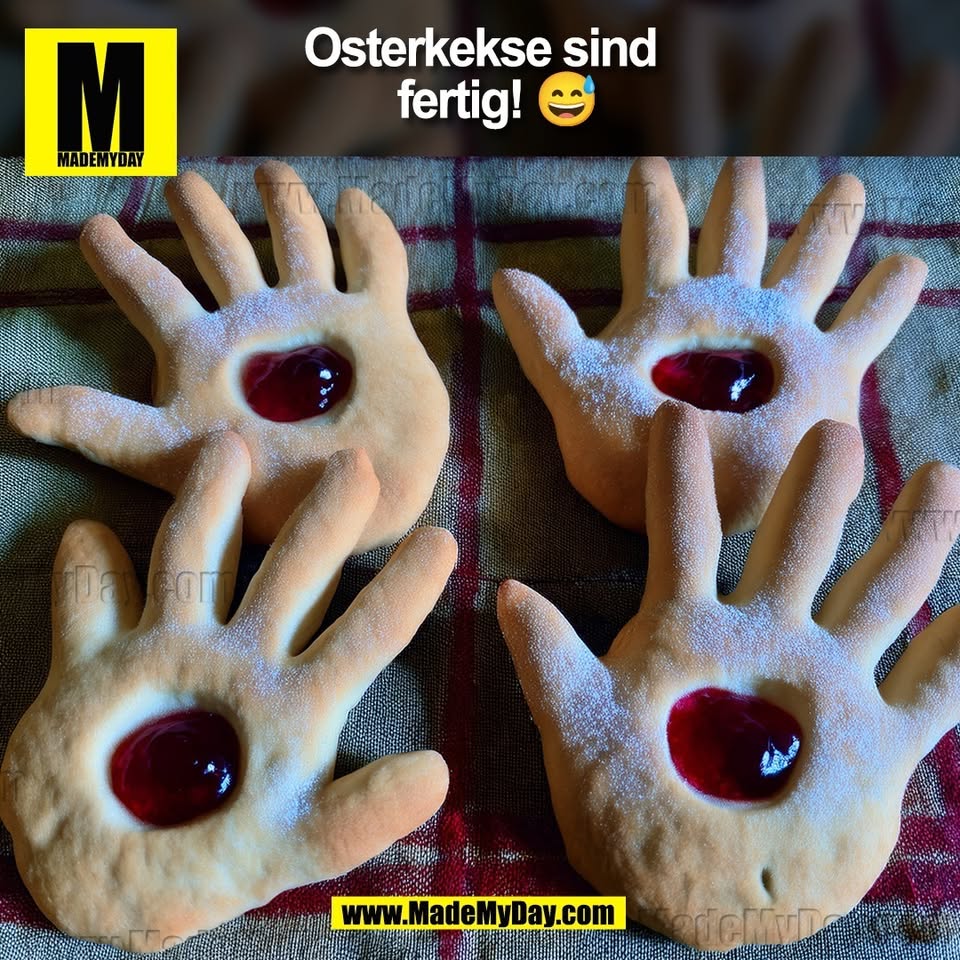 Osterkekse sind<br />
   fertig! 😅<br />
(BILD)