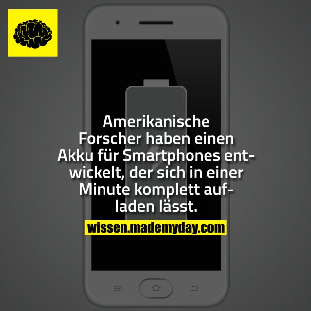 Amerikanische Forscher haben einen Akku für Smartphones entwickelt, der sich in einer Minute komplett aufladen lässt.