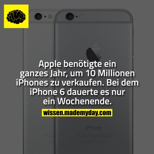 Apple benötigte ein ganzes Jahr, um 10 Millionen iPhones zu verkaufen. Bei dem iPhone 6 dauerte es nur ein Wochenende.