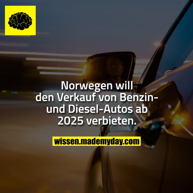 Norwegen will den Verkauf von Benzin- und Diesel-Autos ab 2025 verbieten.