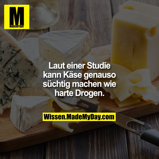 Laut einer Studie kann Käse genauso süchtig machen wie harte Drogen.