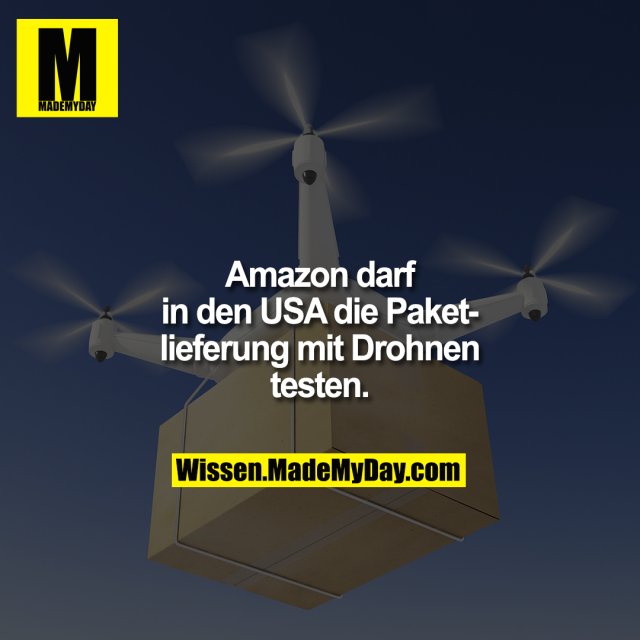 Amazon darf in den USA die Paketlieferung mit Drohnen testen.