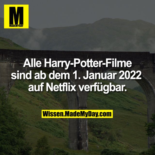Alle Harry-Potter-Filme sind ab dem 1. Januar 2022 auf Netflix verfügbar.