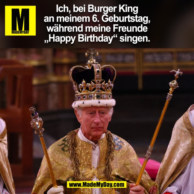 Ich, bei Burger King<br />
an meinem 6. Geburtstag,<br />
während meine Freunde<br />
„Happy Birthday“ singen.<br />
(BILD)