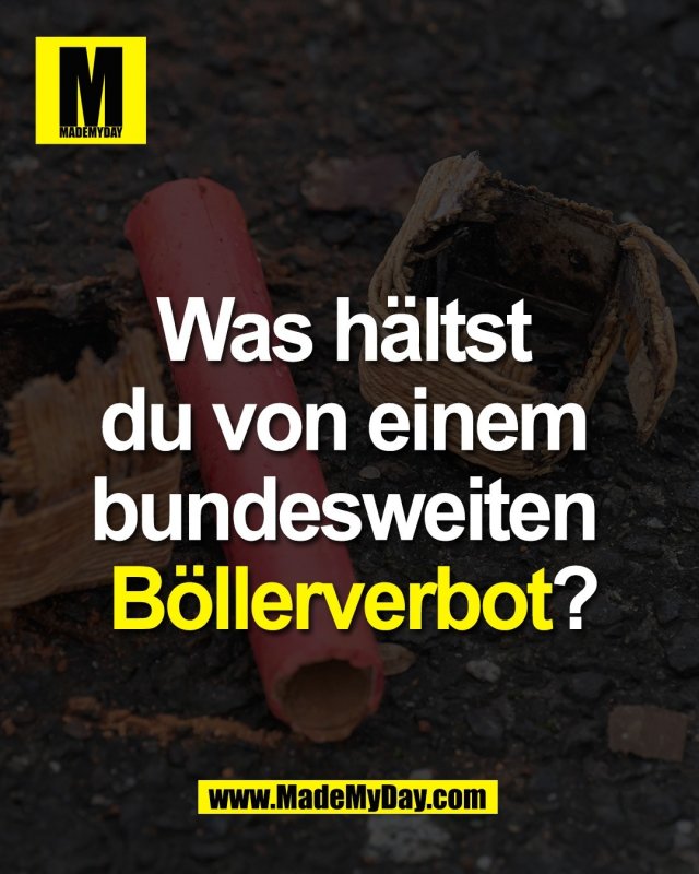 Was h&auml;ltst <br />
du von einem <br />
bundesweiten <br />
B&ouml;llerverbot?