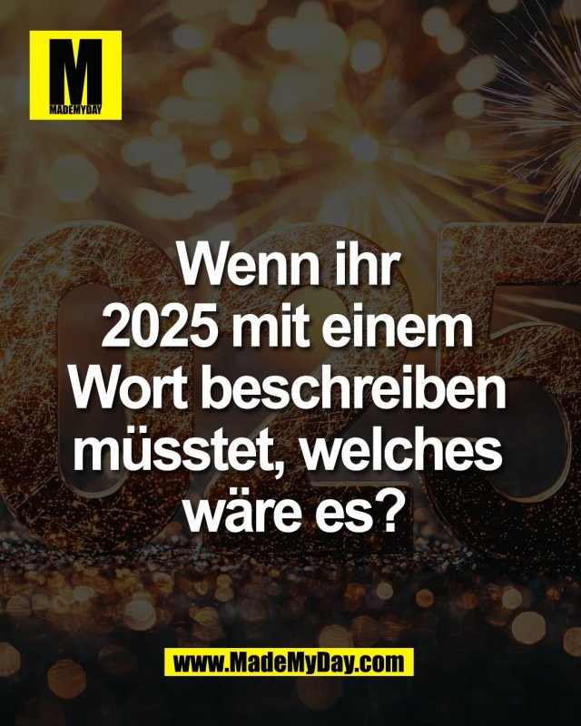 Wenn ihr <br />
2025 mit einem <br />
Wort beschreiben <br />
m&uuml;sstet, welches <br />
w&auml;re es?