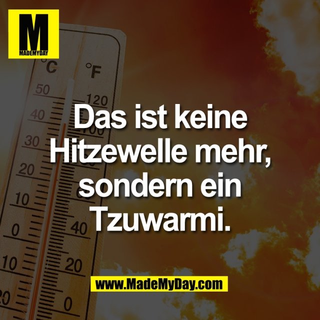 Das ist keine<br />
Hitzewelle mehr,<br />
sondern ein<br />
Tzuwarmi.