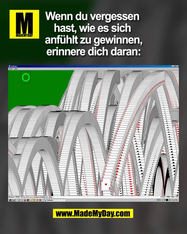 Wenn du vergessen <br />
hast, wie es sich <br />
anfühlt zu gewinnen,<br />
erinnere dich daran:<br />
(BILD)
