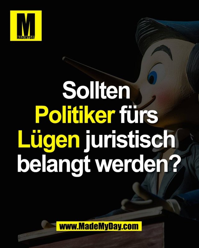 Sollten <br />
Politiker fürs <br />
Lügen juristisch <br />
belangt werden?