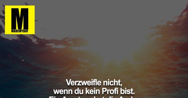 Verzweifle Nicht Wenn Du Kein Profi Bist mademyday.com